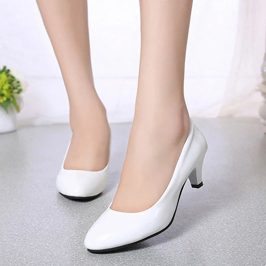 Female Pumps Nude Shallow Mouth Women Shoes / Fashion Office Work Wedding Party Shoes / Ladies Low Heel Shoes Woman Autumn