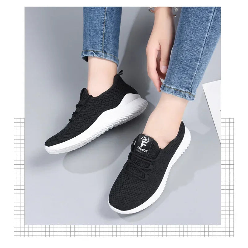 Women's Casual Sneakers / Summer Comfortable / Breathable Platform Shoes / Versatile Lace-up Shoe