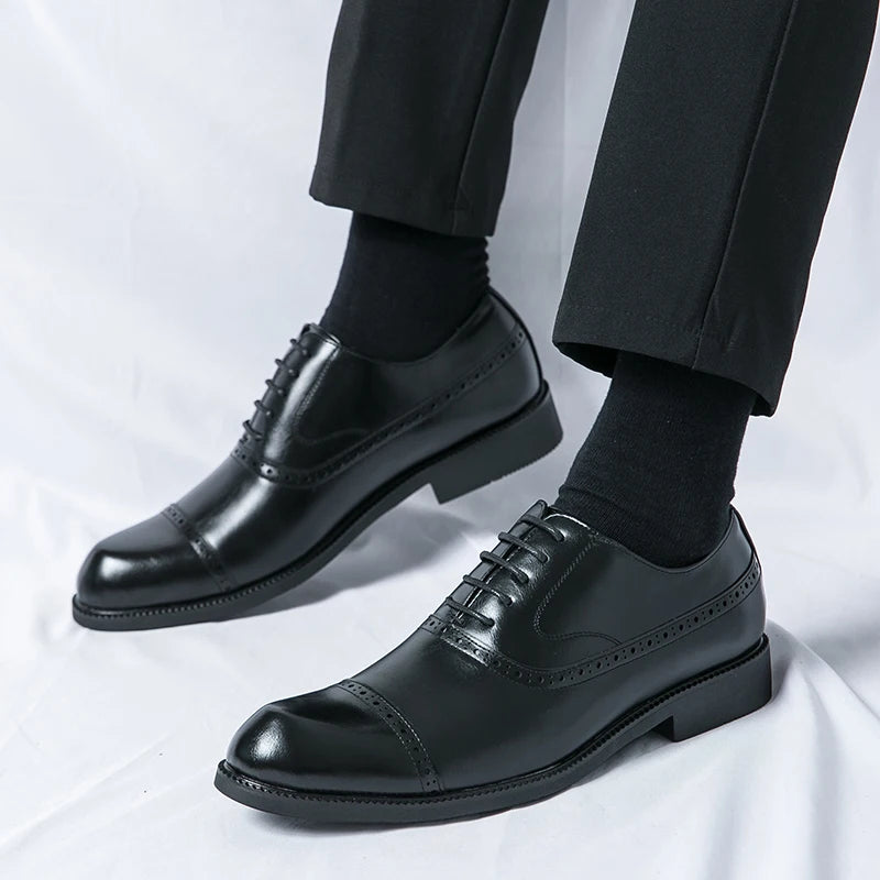 Oxford Hot Luxury Ripe-age Men's / Business Leather Shoes / Black Formal Shoes / Office Shoes