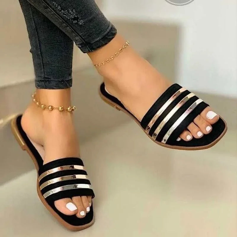 Summer Women Shoes / Fashion Comfort Plus /  Sequined Flat Sandals