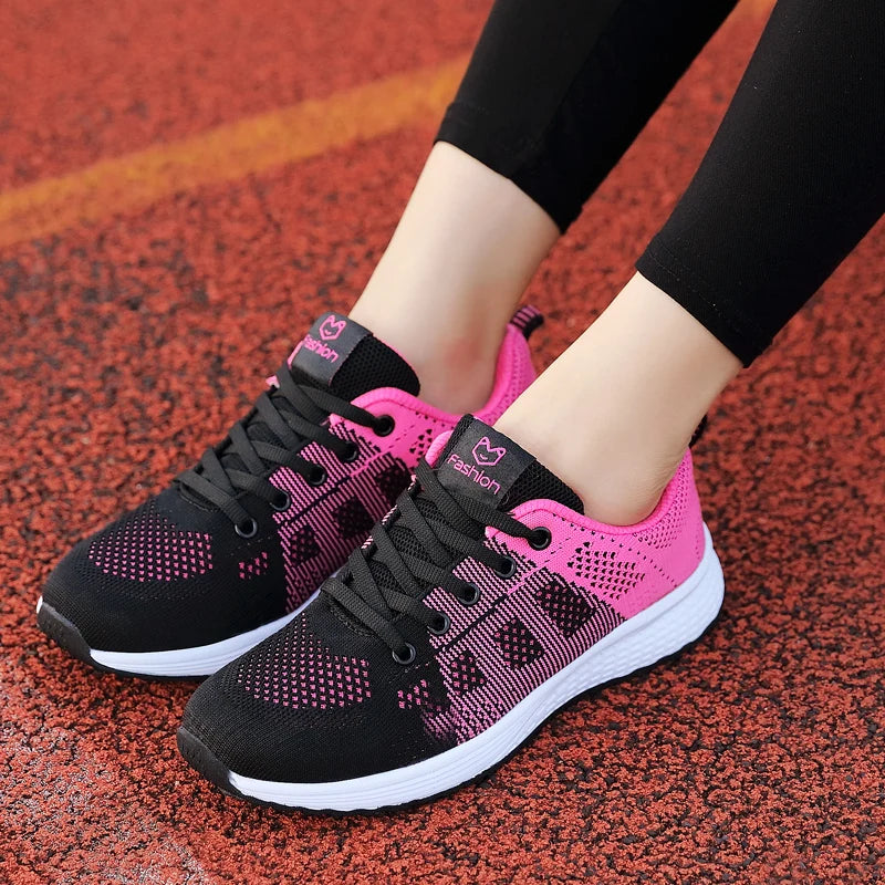 Breathable Women Running Shoes / Lightweight Anti-slip Female Sports Shoes