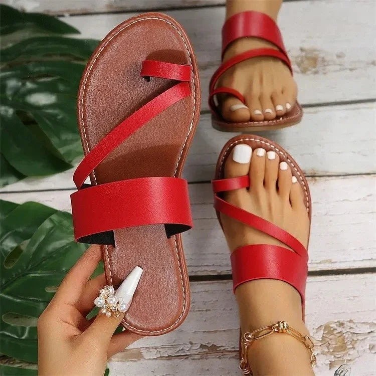 Women Minimalist Thong Sandals / New Fashion Flat Sandals / Summer Outdoor Beach Vacation Leisure Woman Shoes