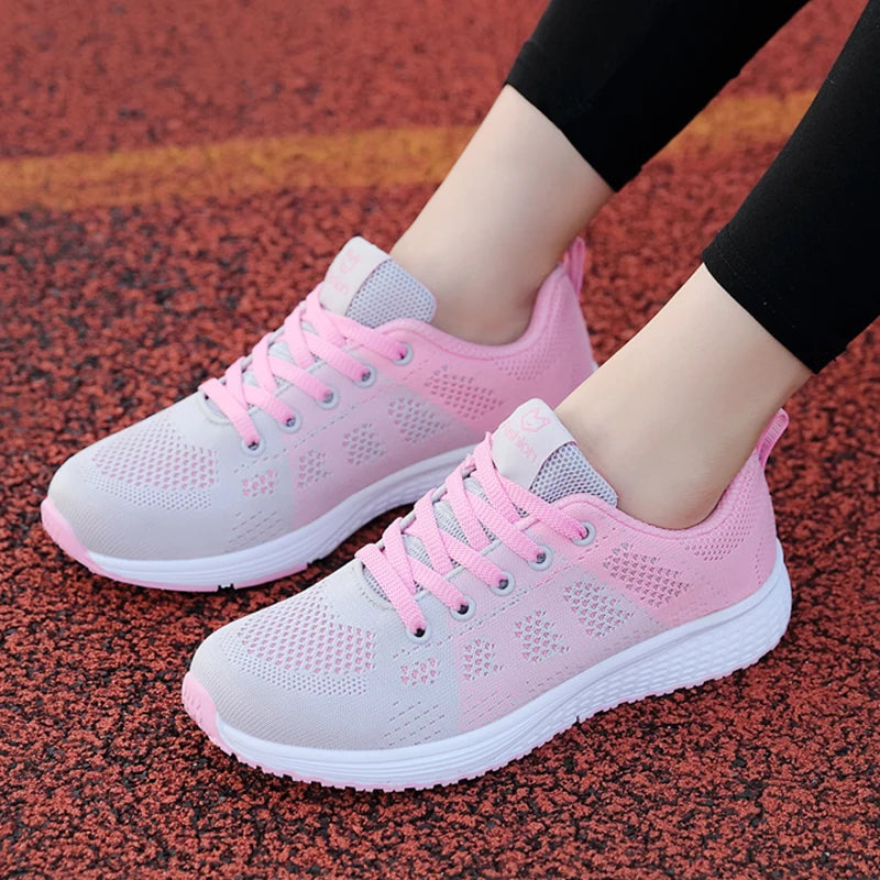 Breathable Women Running Shoes / Lightweight Anti-slip Female Sports Shoes