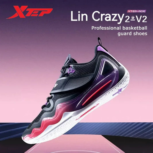 Xtep Linsanity2-V2 Basketball Shoes / High Top Shock Absorption Soft Sneakers