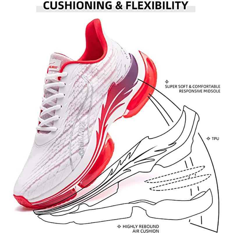 ONEMIX Air Cushion Running Shoes / Lightweight Mesh / Surface Breathable / Sneakers Outdoor / Fitness Sport Shoes