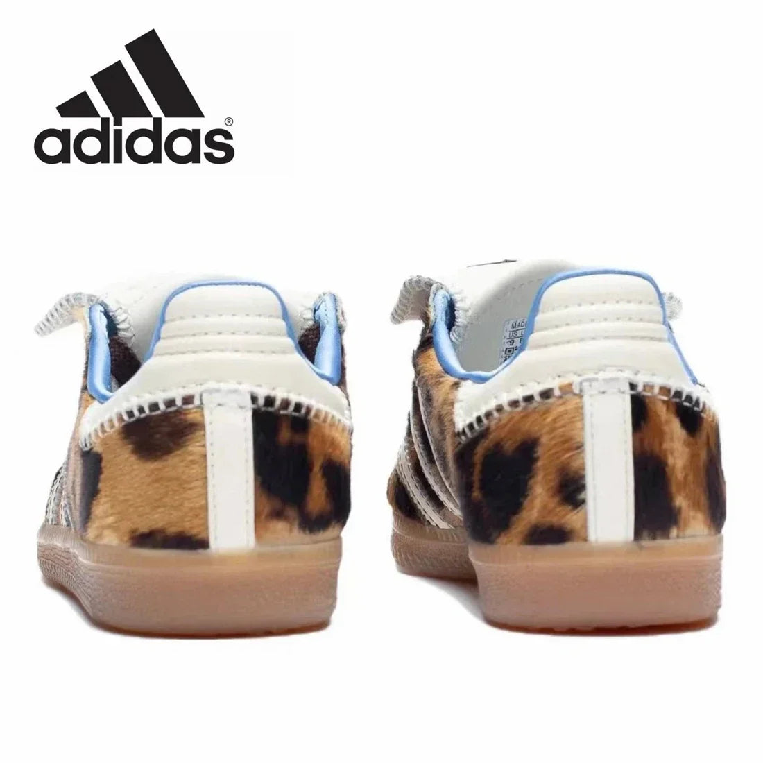 Adidas Samba Pony Wales Bonner Leopard German Training Gazelle Shoes Retro Versatile Sports and Casual Board Shoes