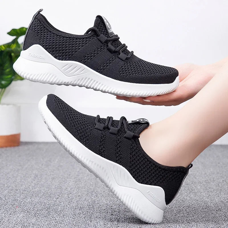 Women's Casual Sneakers / Summer Comfortable / Breathable Platform Shoes / Versatile Lace-up Shoe