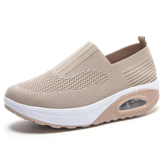 Women's Summer Fashion Vulcanized Sneakers / Women Walking Wedge Breathable Casual Sneakers