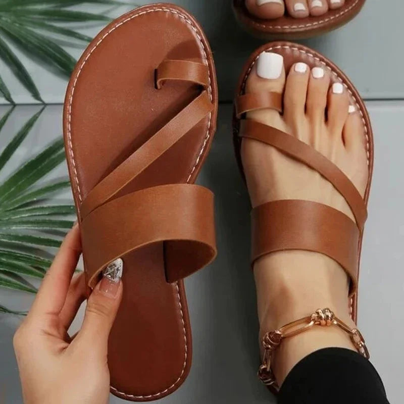 Women Minimalist Thong Sandals / New Fashion Flat Sandals / Summer Outdoor Beach Vacation Leisure Woman Shoes