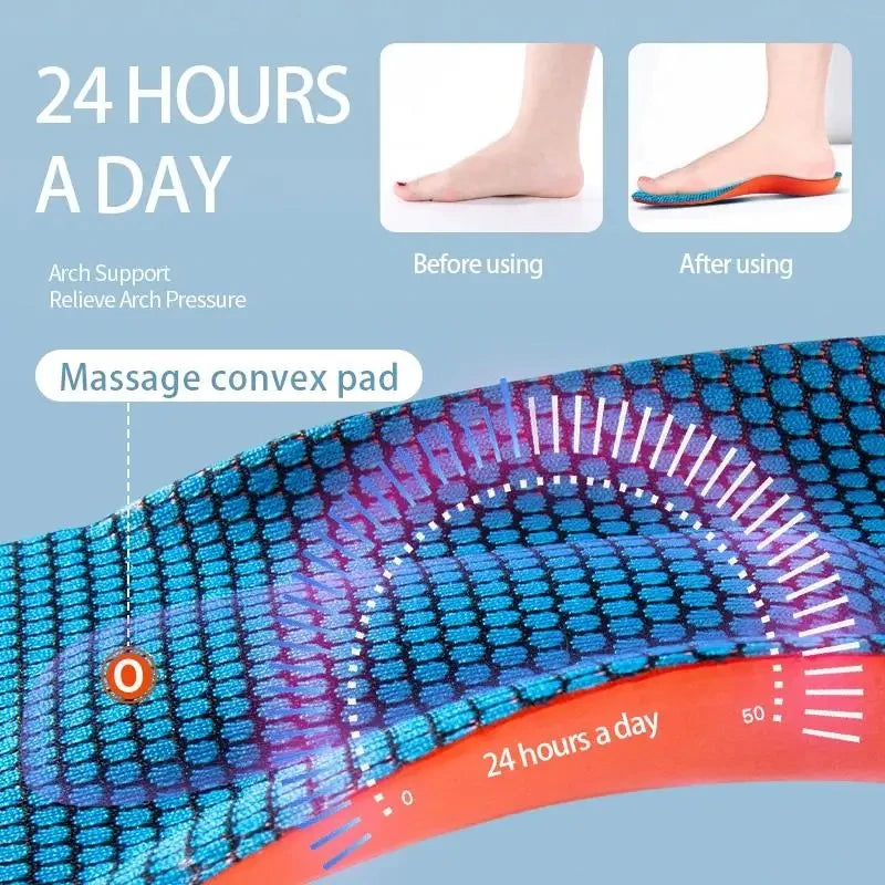 Sport Insoles for Shoes Sole Shock Absorption Deodorant Breathable Cushion / Running Insoles /  Orthopedic Insoles