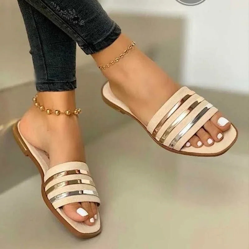 Summer Women Shoes / Fashion Comfort Plus /  Sequined Flat Sandals