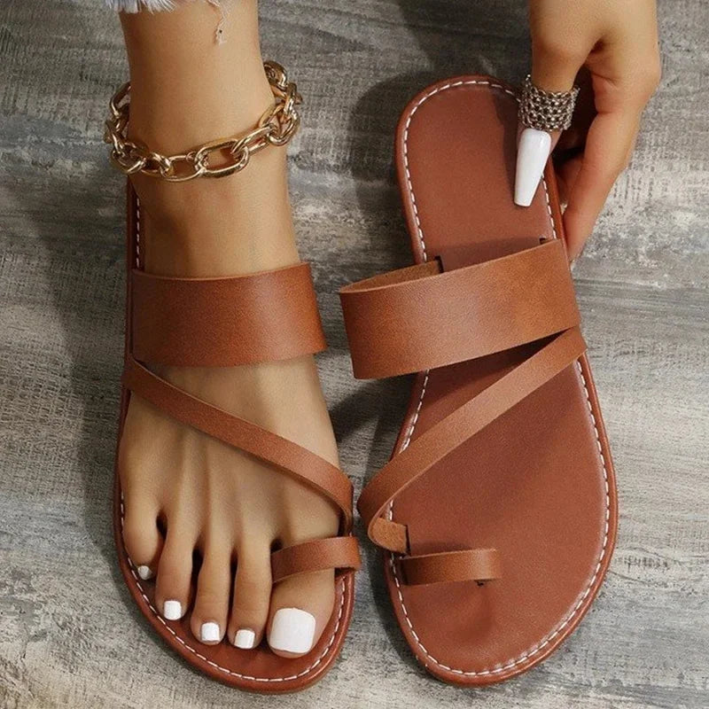 Women Minimalist Thong Sandals / New Fashion Flat Sandals / Summer Outdoor Beach Vacation Leisure Woman Shoes