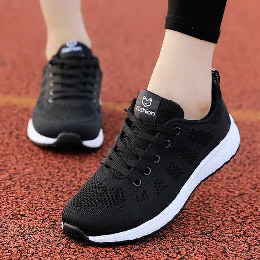 Breathable Women Running Shoes / Lightweight Anti-slip Female Sports Shoes