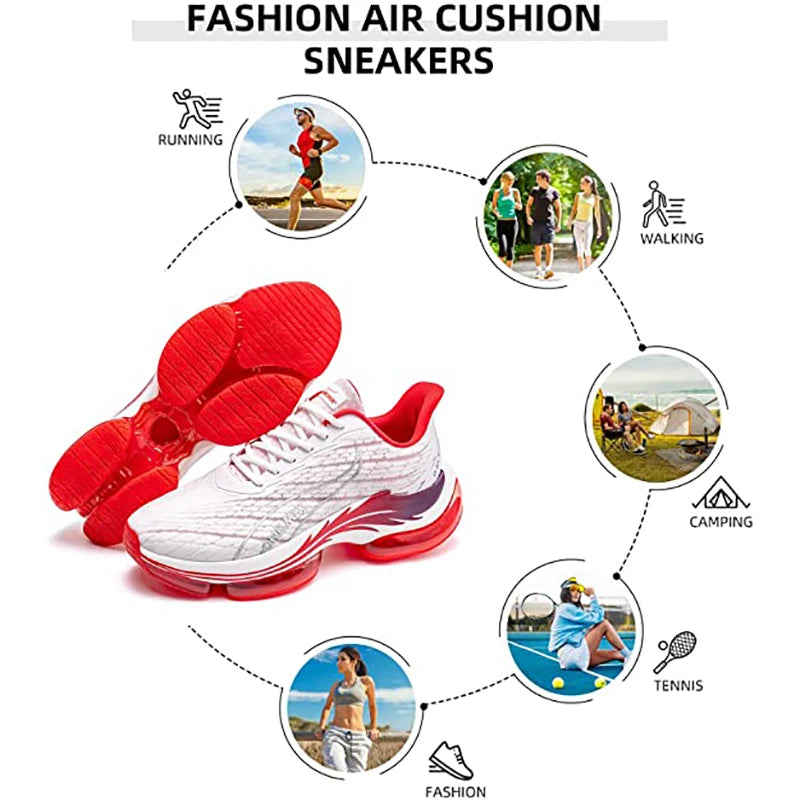 ONEMIX Air Cushion Running Shoes / Lightweight Mesh / Surface Breathable / Sneakers Outdoor / Fitness Sport Shoes